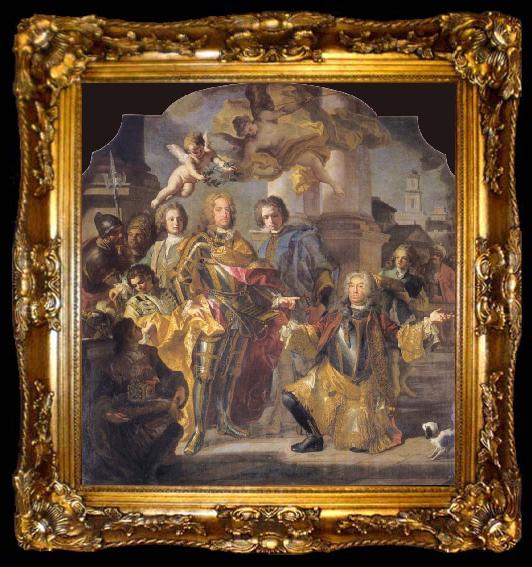framed  Francesco Solimena Charles VI and Count Gundaker Althann, ta009-2